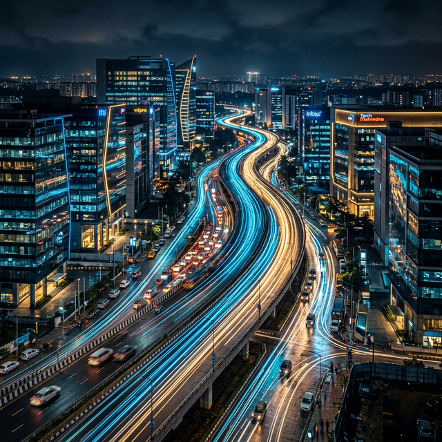 Bangalore Tech Corridor at Night